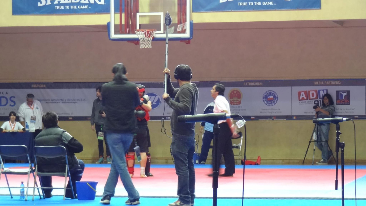 Cobertura deportiva — sonido directo en torneo de wushu